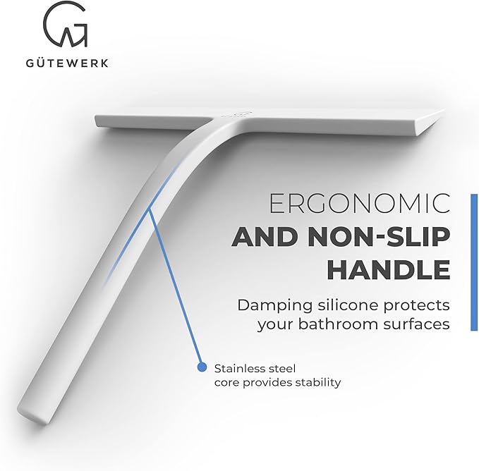 GÜTEWERK 9" Shower Squeegee (White)